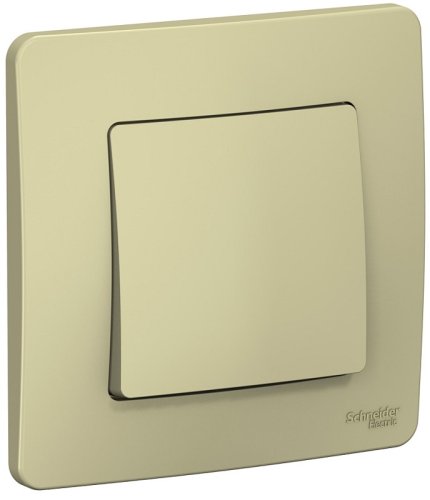 Выключатель с рамкой Systeme Electric Blanca 1-кл. бежевый картинка